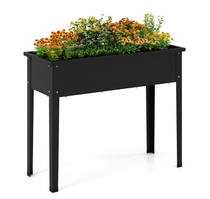 Raised Garden Bed Elevated Metal Planter Box with Legs Drainage Holes