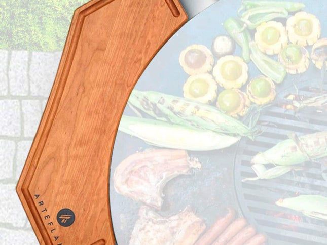 Custom Cherry Wood Cutting Block for 30" & 40" Arteflame Grills - Elegant and Durable