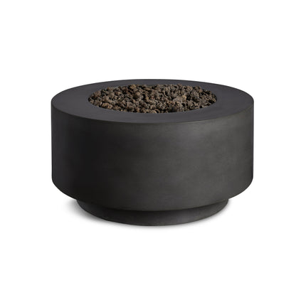 Rund Cylindrical Concrete Gas Fire Bowl, 30", 36", or 42"