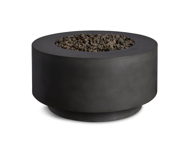 Rund Cylindrical Concrete Gas Fire Bowl, 30", 36", or 42"