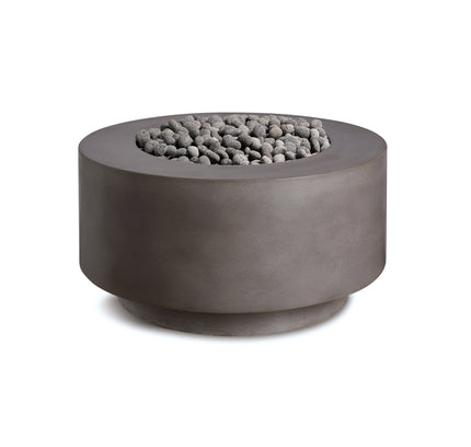 Rund Cylindrical Concrete Gas Fire Bowl, 30", 36", or 42"