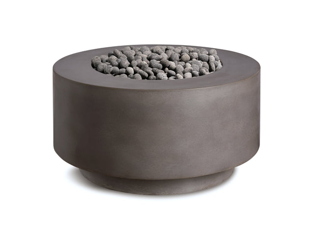 Rund Cylindrical Concrete Gas Fire Bowl, 30", 36", or 42"