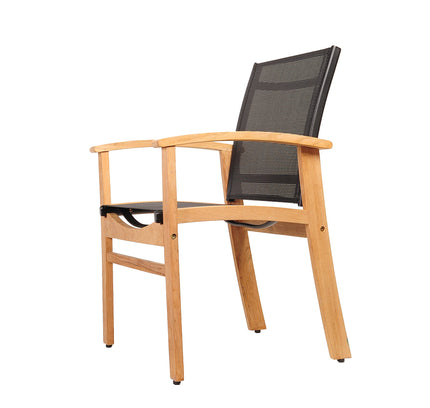 Rinjani Rectangular Teak Table and Fortuna Armchair Dining Set