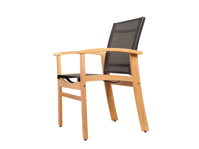 Rinjani Rectangular Teak Table and Fortuna Armchair Dining Set