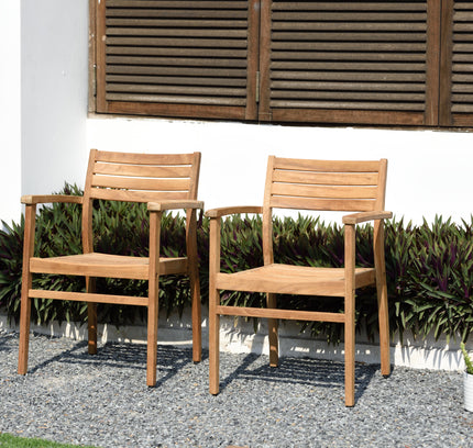 Julien FSC Certified Teak Wood Outdoor Patio Extendable Dining Set