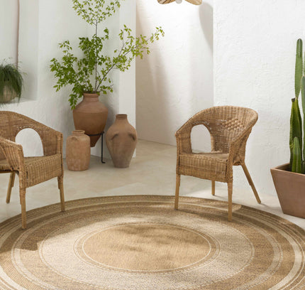 Chael Flatweave Faux Jute Outdoor Rug