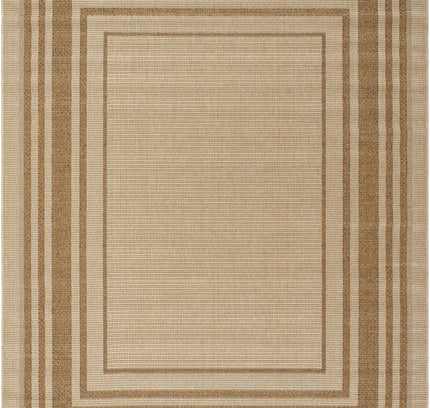Isoko Bordered Faux Jute Outdoor Rug