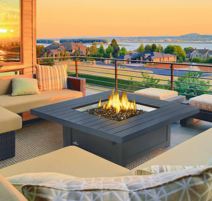 Patio Elegance St. Tropez Fire Table – Square Patioflame Table
