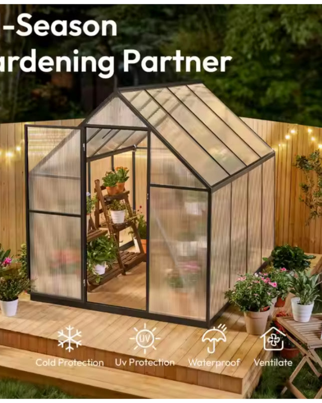 Veridian LuxeFrame 8×12 Greenhouse