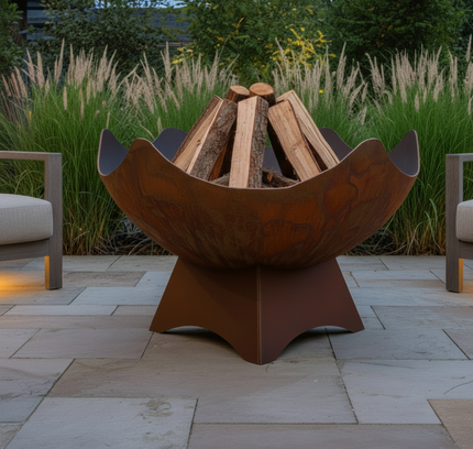 Ohio Flame Stellar Fire Bowl, Standard Base, Patina, 30"-41"