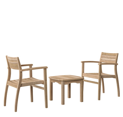 Intan Teak Side Table & 2 Ninia Chairs