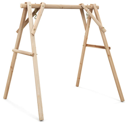 Heavy Duty Wooden Swing Frame with Reinforced Bars