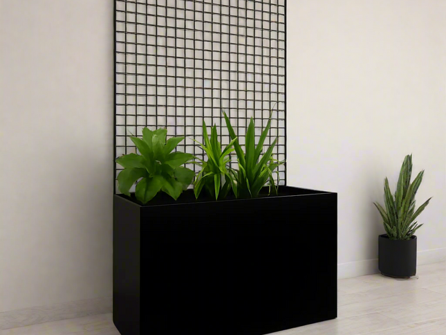 Steel Edge Planter with Trellis