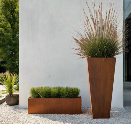 Corten Steel Tapered Planter