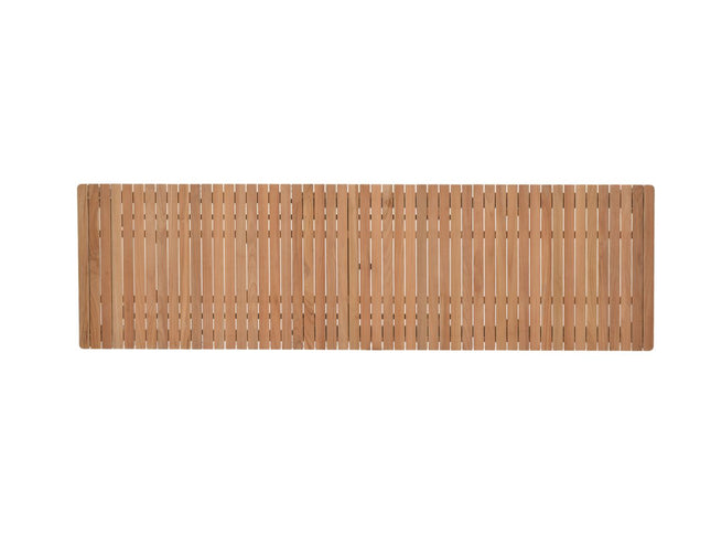 Topaz Dark Teak and Aluminum Rectangular Extendable Table