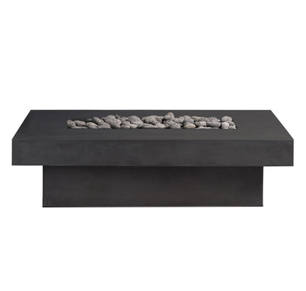Toplina - Rectangular Concrete Fire Pit Table