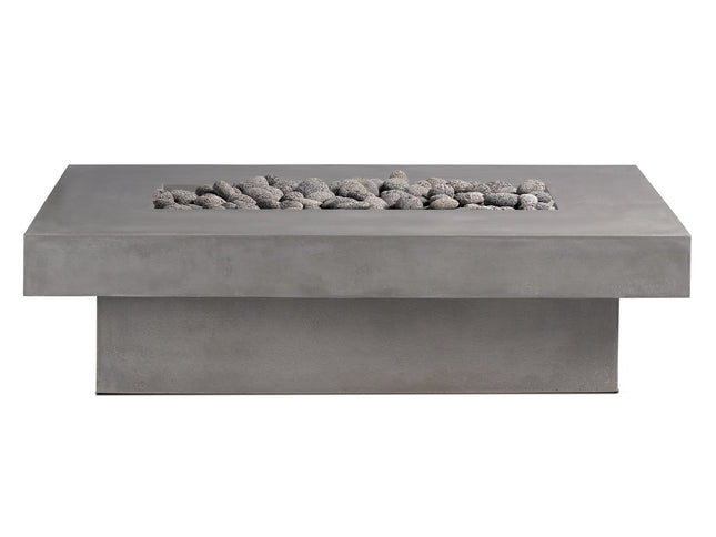 Toplina Rectangular Concrete Gas Fire Pit Table 60" x 30"