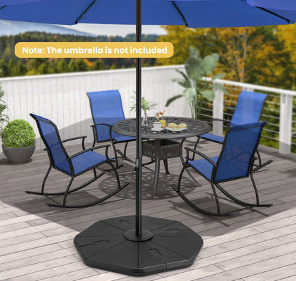 4-Piece Fillable Umbrella Base Stand for Garden Poolside