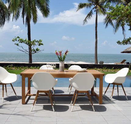Leyland Table and 8 Chamonix Armchair Dining Set