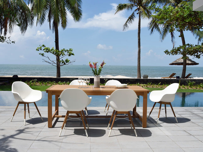 Leyland Table and 8 Chamonix Armchair Dining Set