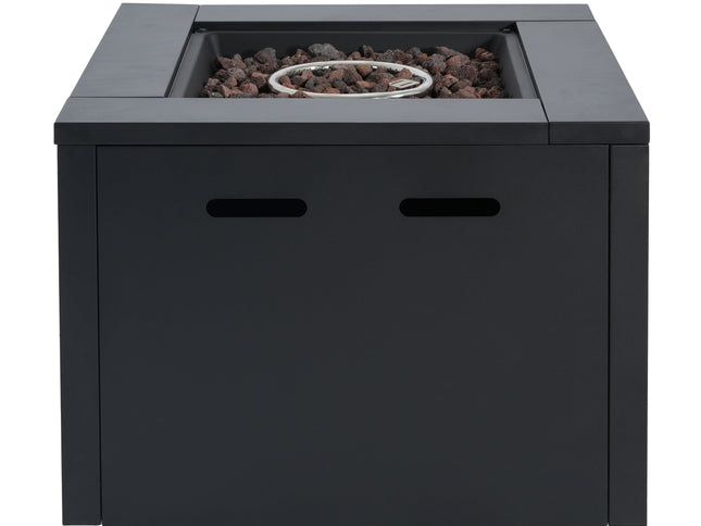 30-Inch Square Propane Fire Pit Table | Black | 40,000 BTU