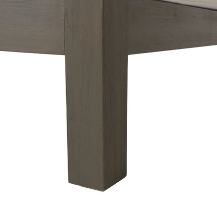 Brava X-Back 4-Piece Acacia Wood Outdoor Sofa Set — White, Mid-Century Modern