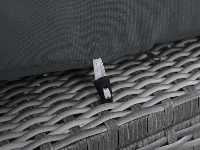 Outdoor Rattan Patio Furniture Set with Adjustable Recliners, Ottomans & Tables