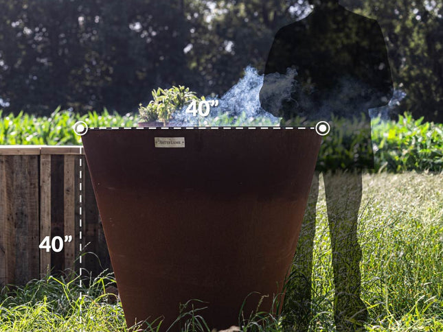 Arteflame One Series 40″ XXL Flat-Top Grill & Fire Bowl, CORTEN