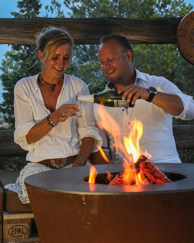 Arteflame ONE30 — 30″ One Series Flat-Top Charcoal Grill & Fire Bowl (Single-Piece CORTEN Steel)