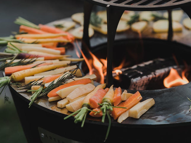 Arteflame Park Series CORTEN Steel Grill, 30″ or 40″, Half Griddle