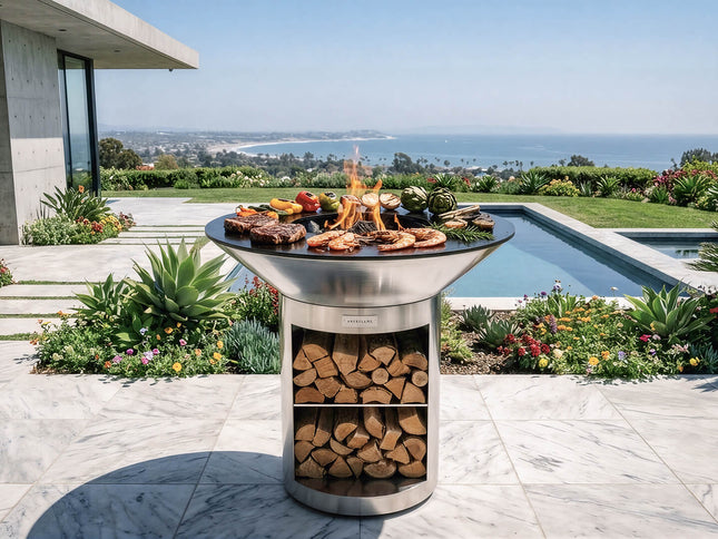 Arteflame 40″ Platinum Series Flat-Top Grill, Stainless, Storage Base