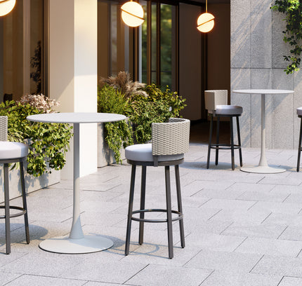 Midnight Wave Barstool White