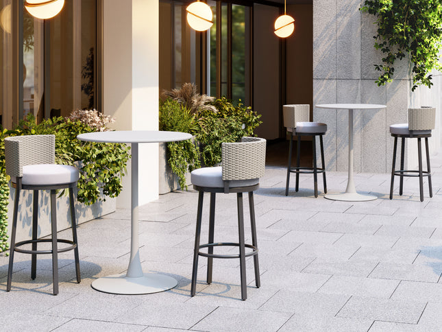 Midnight Wave Barstool White
