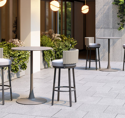 Midnight Wave Barstool White