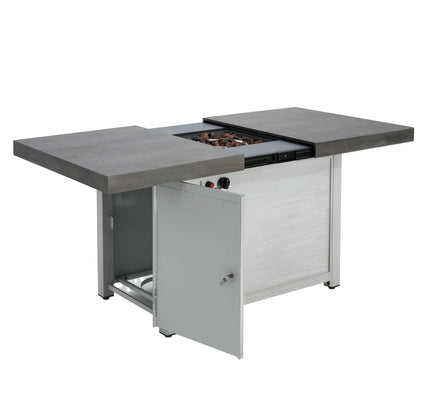 Extendable Rectangular Propane Fire Pit Table | 50,000 BTU