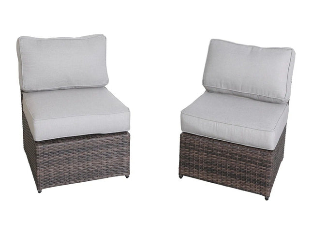 Outdoor Wicker Sectional With Weather Resistant Cushions And Table