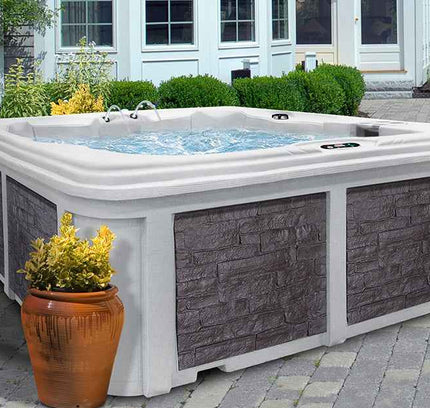 Arcadia Luxury Hot Tub – 7-Person Spa with Dual Captain’s Chairs & Open Footwell, 8' Design
