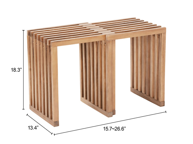 Riviera Extendable Stool (Set of 2) Natural