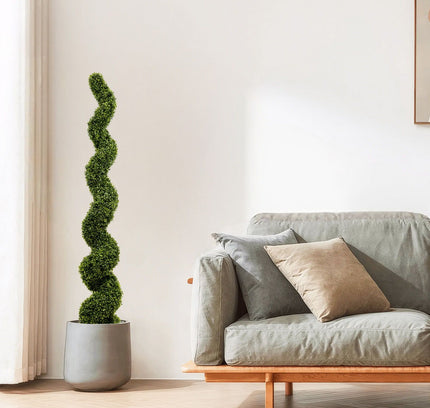 Artificial Outdoor UV Resistant Plastic Boxwood Topiary Spiral Tree