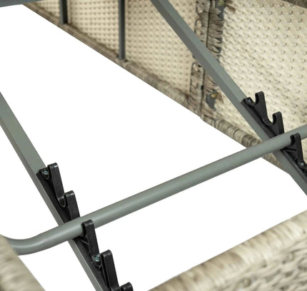 Adjustable Outdoor Sun Lounger with Privacy Curtain, High Comfort