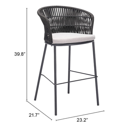 Freycinet Barstool (Set of 2) Black