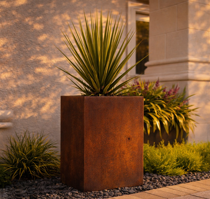 Corten Steel Column Planters - FREE SHIPPING!