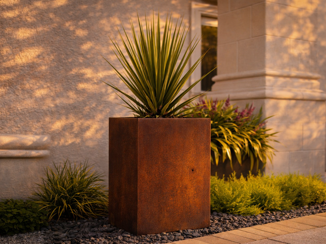 Corten Steel Column Planters - FREE SHIPPING!