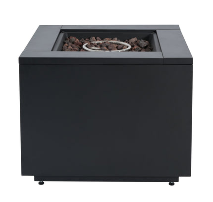 30-Inch Square Propane Fire Pit Table | Black | 40,000 BTU