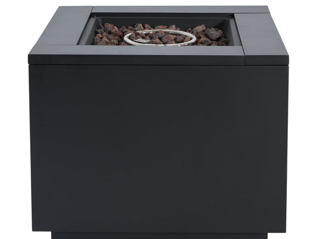 30-Inch Square Propane Fire Pit Table | Black | 40,000 BTU