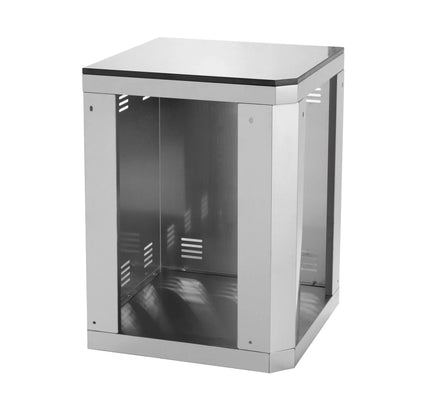 Castelle Flame 62-Inch 6-Burner Gas Outdoor Grill Island With Wine Cooler And Rotisserie