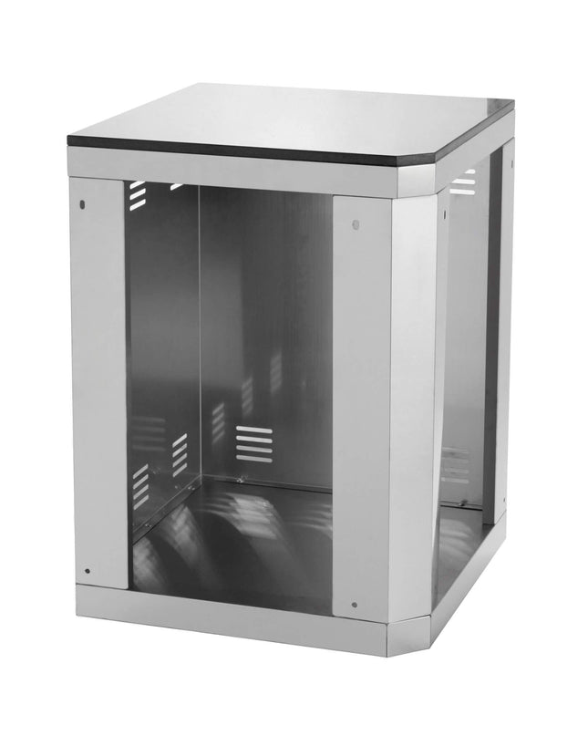 Castelle Flame 62-Inch 6-Burner Gas Outdoor Grill Island With Wine Cooler And Rotisserie