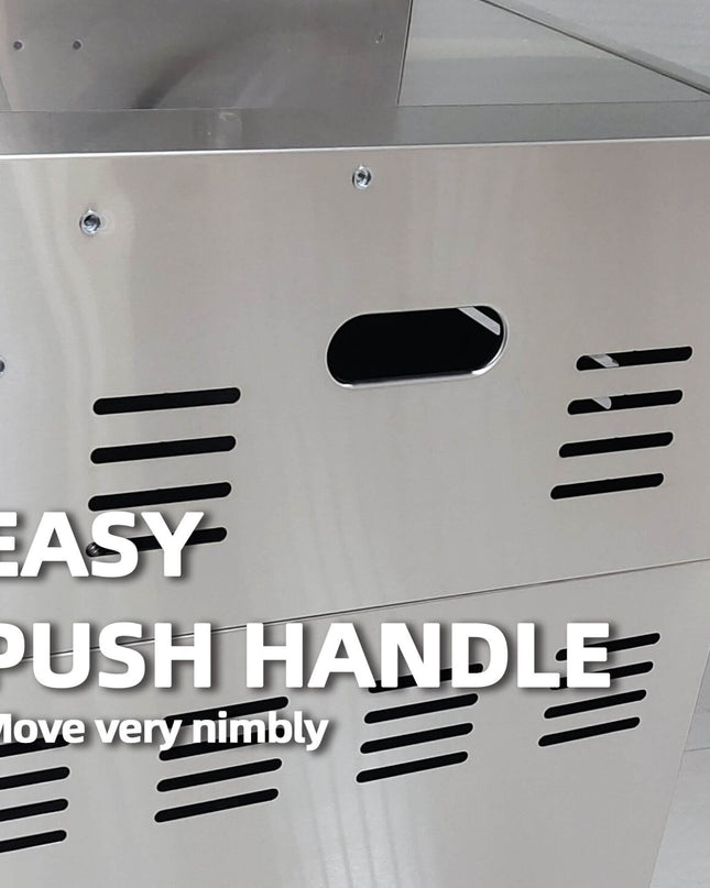 Castelle Flame 62-Inch 6-Burner Gas Outdoor Grill Island With Wine Cooler And Rotisserie