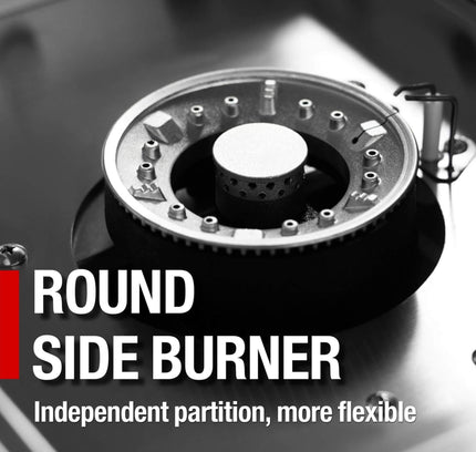 Castelle Flame 62-Inch 6-Burner Gas Outdoor Grill Island With Wine Cooler And Rotisserie