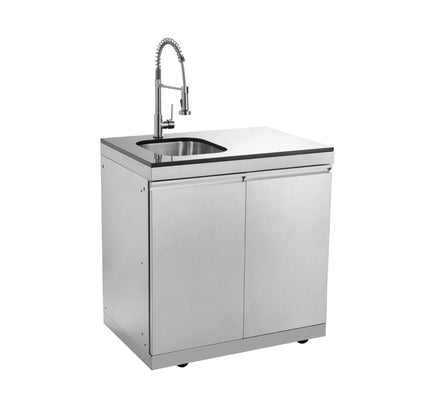 Castelle Flame 62-Inch 6-Burner Gas Outdoor Grill Island With Wine Cooler And Rotisserie